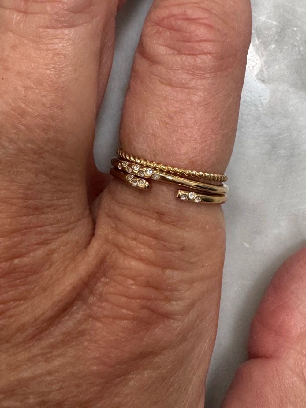 Gold Stacking Stella & Dot Rings – Dainty Gold Tone Women's Jewelry